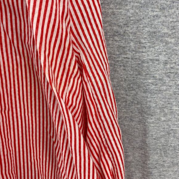 Vintage Tara Plus Robe Womens Large Red Moo Moo Embroidered Snap Pocket USA - Picture 4 of 11